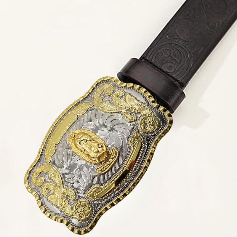 WMG Western St Jude Belt Buckle Gold Silver Saint Jude San Judas Cowboy Buckle Hebilla Vaquero Rodeo - Image 5